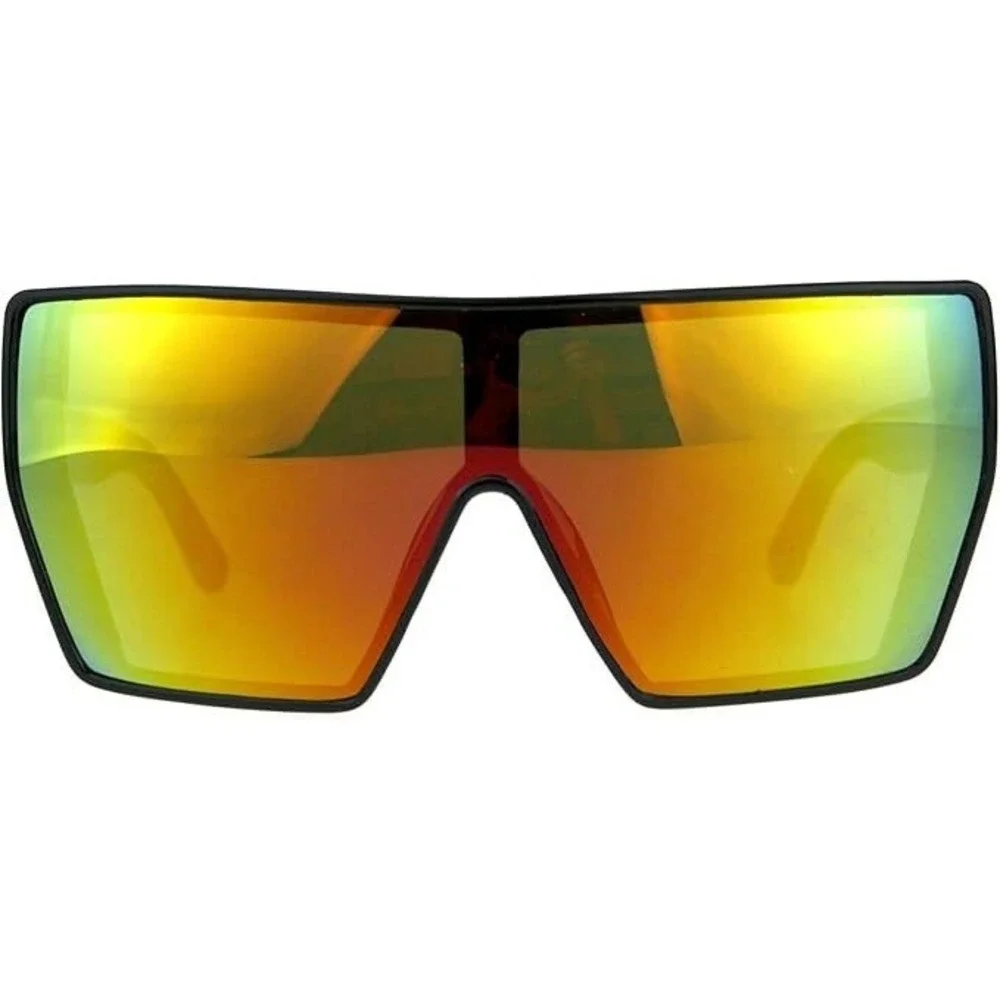 Shield Sunglasses Mirrored Lens Futuristic Visor Fashion Sun Glasses UV400 Gafas